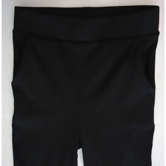 Naked Wardrobe P0083 Women's Sz S Black Snatched High Waist Ribbed Joggers - Picture 5 of 10